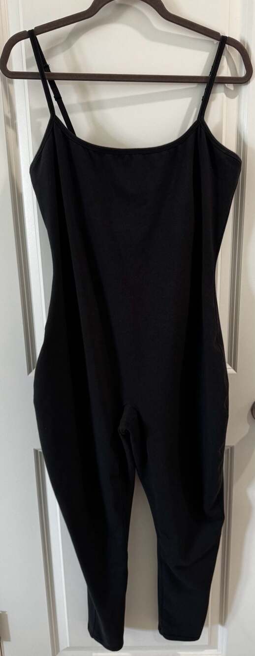 SKIMS Body Contour Square Neck Legging Jumpsuit Black